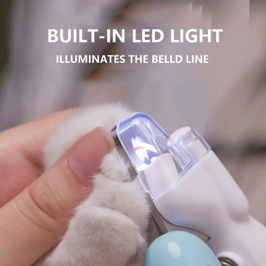 Professional Pet Nail Clippers with LED Light | Safe Trimmer for Dogs & Cats