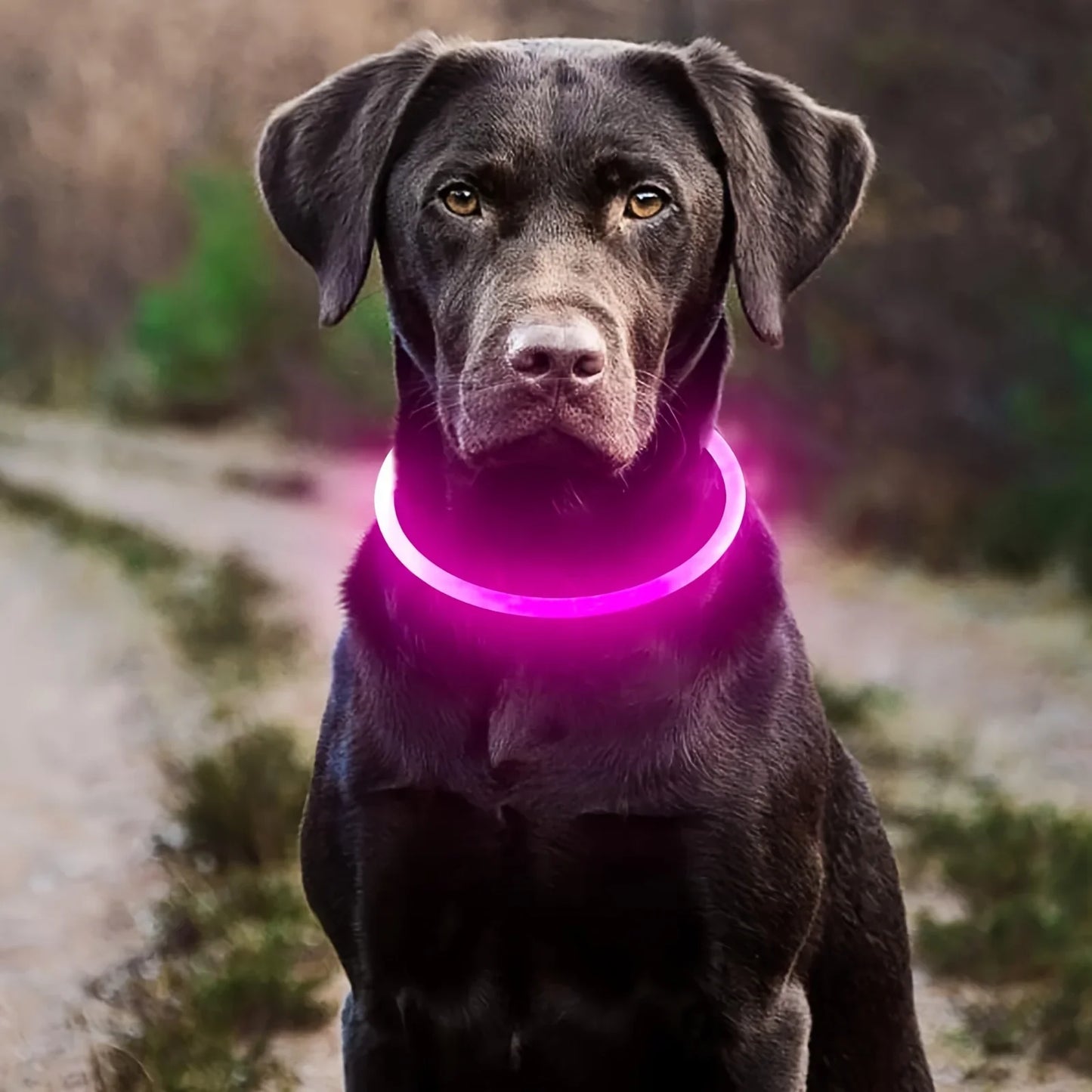 LED Light-Up Dog Collar | USB Rechargeable Anti-Lost Collar | All Sizes