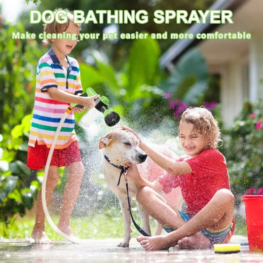 8-in-1 Pet Shower Sprayer | High-Pressure Foam Nozzle | Dog & Cat Bath Gun