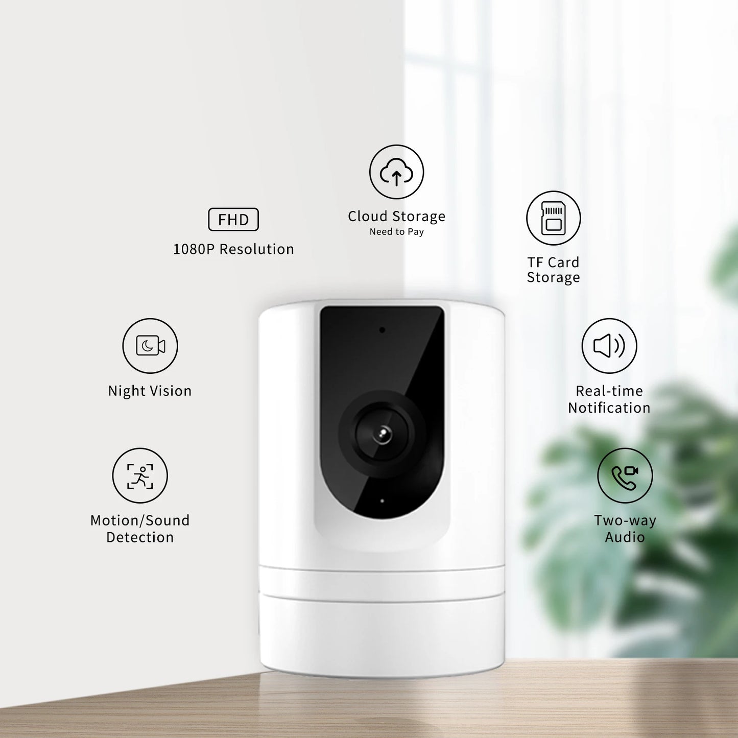 1080P Indoor Security & Pet Camera | WiFi, Motion Detection & 2-Way Audio