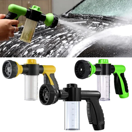 Multi-Mode Foam Wash Gun | 8 Spray Settings | Pet Bath and Outdoor Cleaning